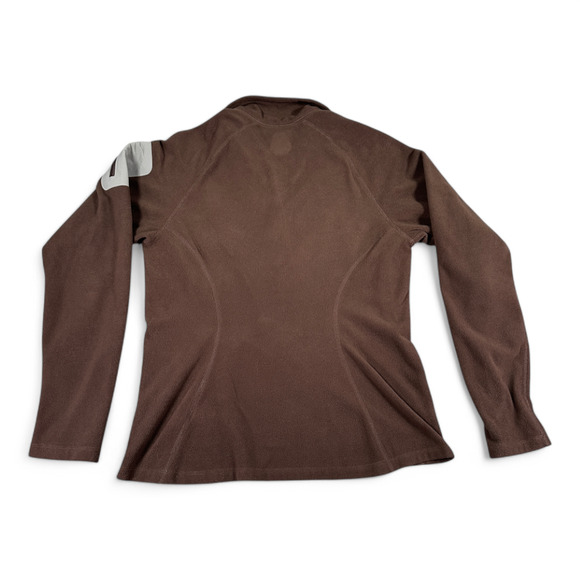 Eddie Bauer Sweater Womens MEDIUM Brown Fleece First Ascent 1/4 Quarter Zip - Picture 3 of 9